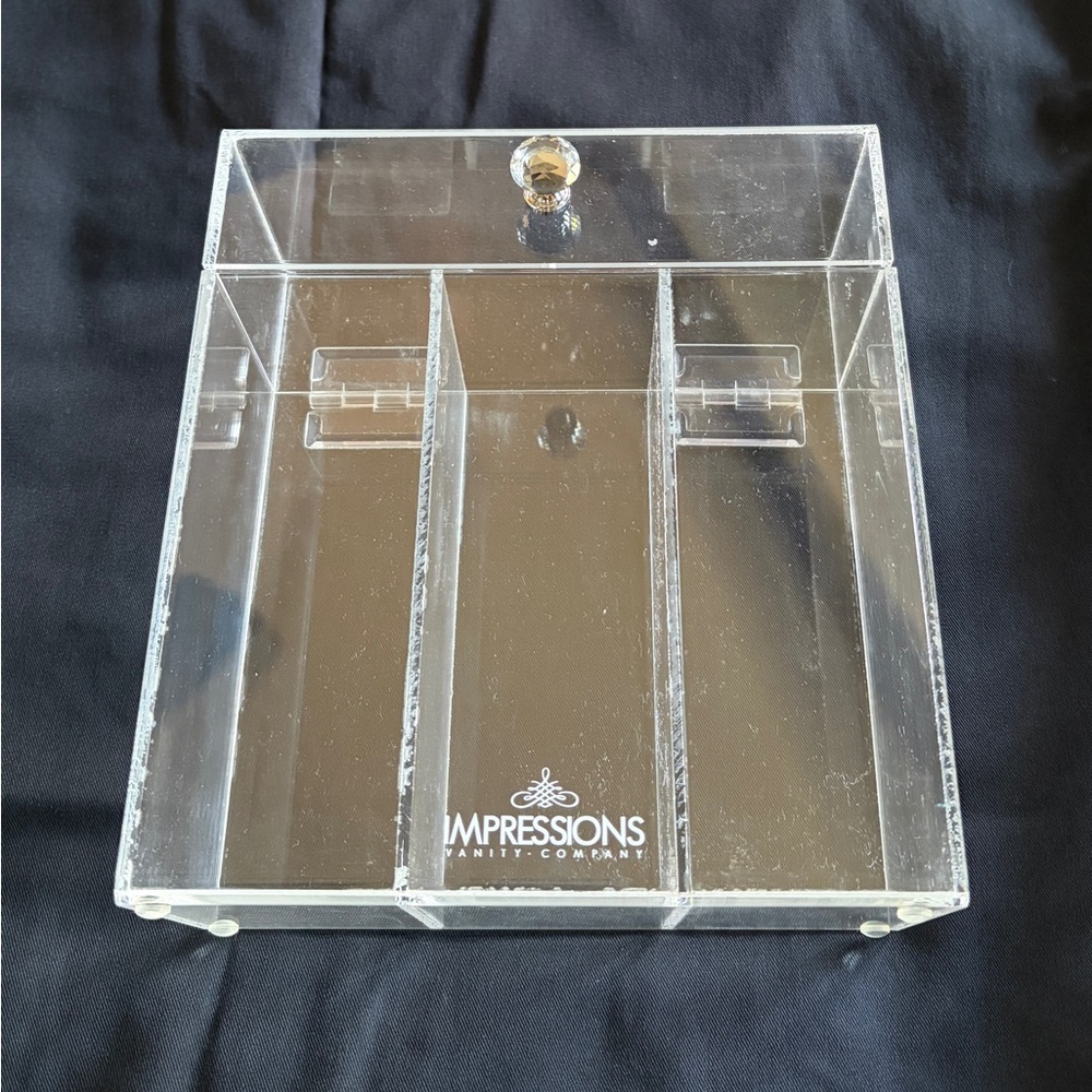 Impressions Vanity Diamond knob Clear Acrylic Organizer